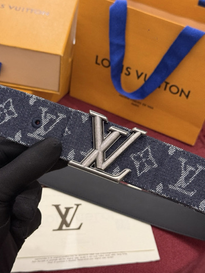 Louis Vuitton Initiales Monogram Denim belt-858